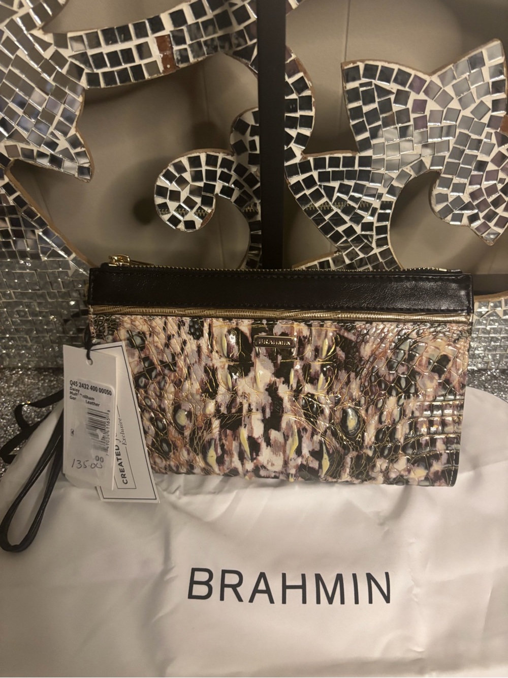 🎀Brahmin Daisy Multi Bellham Leather Wristlet